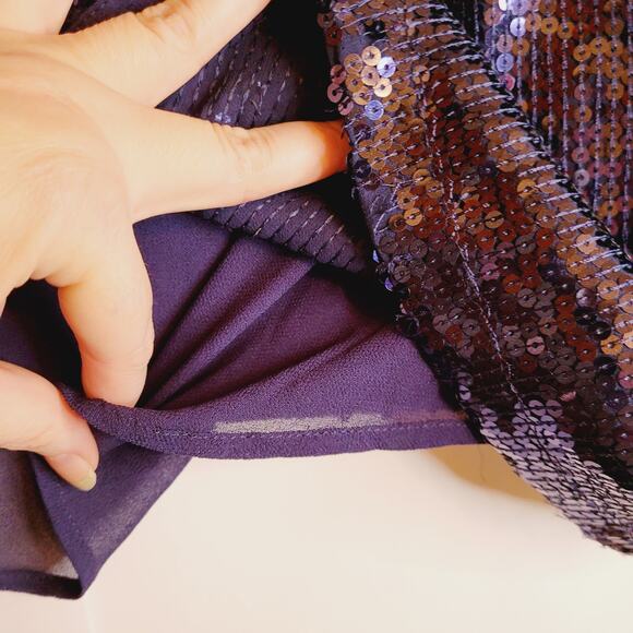 Free People Night Fever blue all over sequin top size medium Retro Glam Holiday - Picture 6 of 12